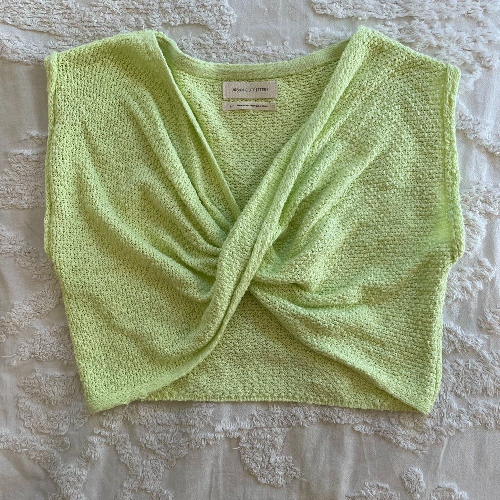 Urban Outfitters front twist crop sweater